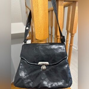 Cabrelli vintage leather bag/ black